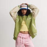 Unisex Jacket Loose Baseball Clothing Jacket Men's and Women's Retro Embroidered Baseball Uniform Coat